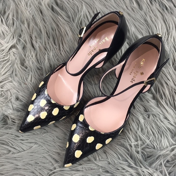 Kate Spade Dotted Ankle Strap D’orsay Pump 7 - Picture 2 of 8